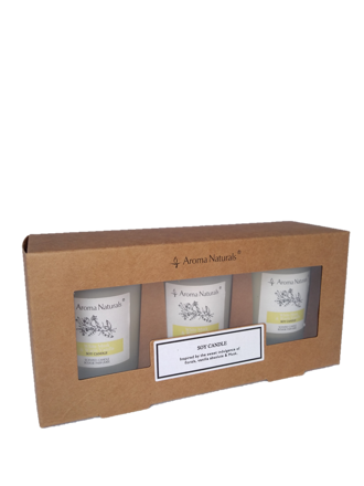 Aroma Naturals sójová svíčka WHITE MUSK & WARM VANILLA 52g x 3